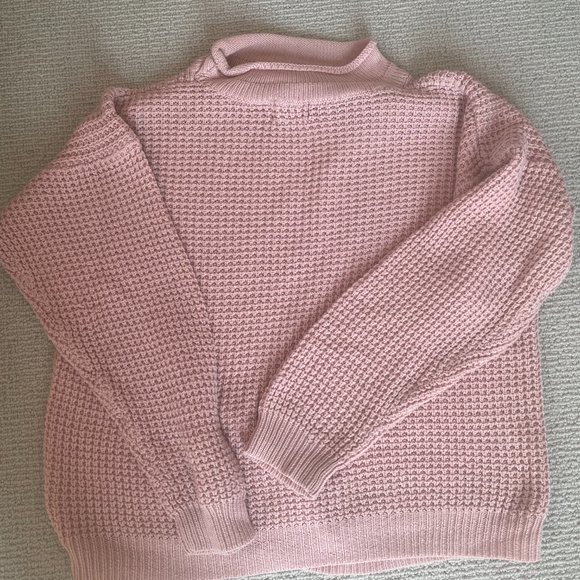 Vintage Cable Knit Pink Sweater - Picture 6 of 7